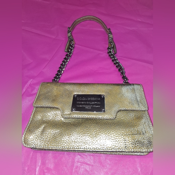 Dolce & Gabbana MISS BELLE AMIE Gold and Silver Clutch with Elegant Design - Picture 2 of 9
